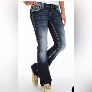 Rock Revival Women’s Eleanor Back Flap Pockets Bootcut Jeans Size 31